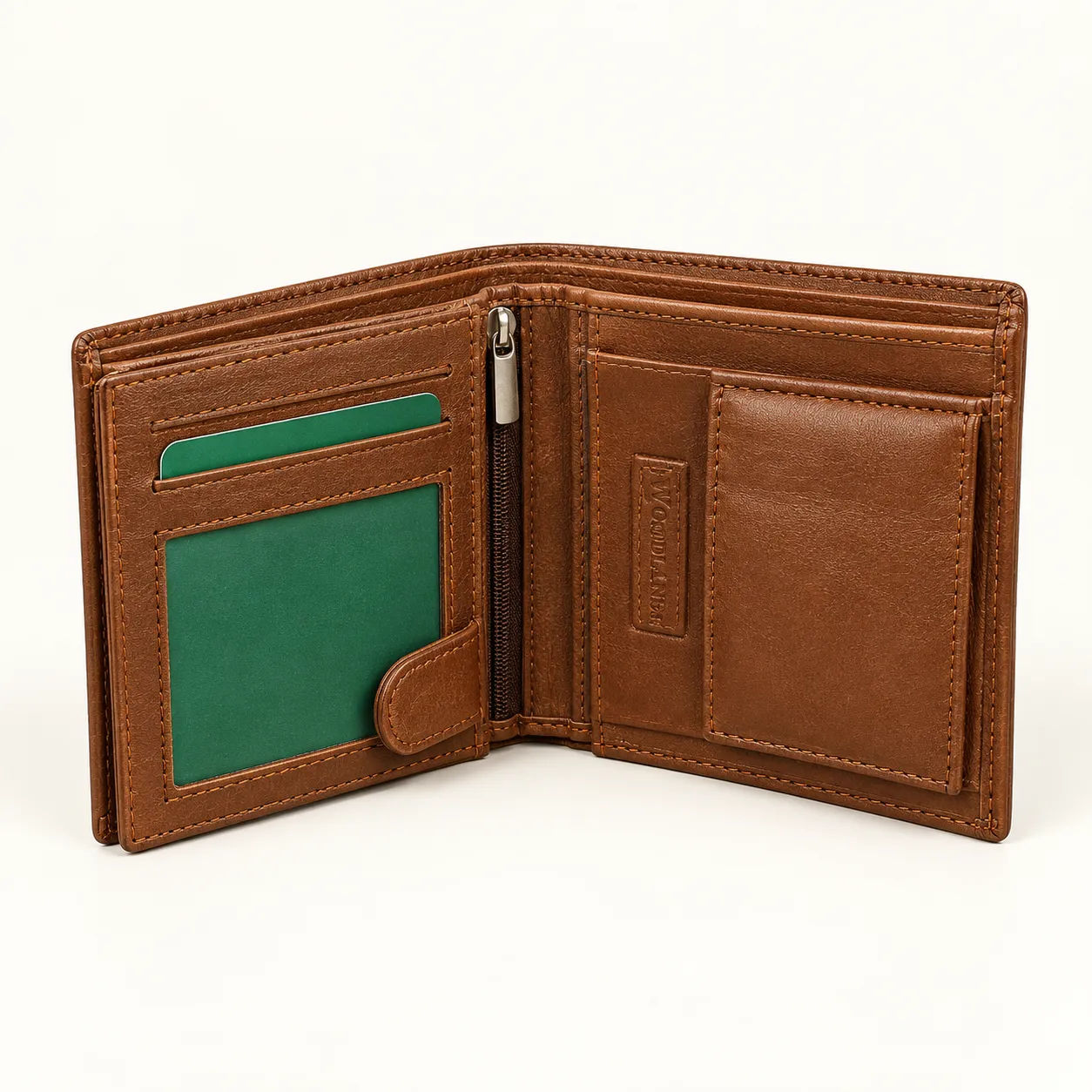 Woodland Multi-Flap Vertical Leather Wallet - view 2